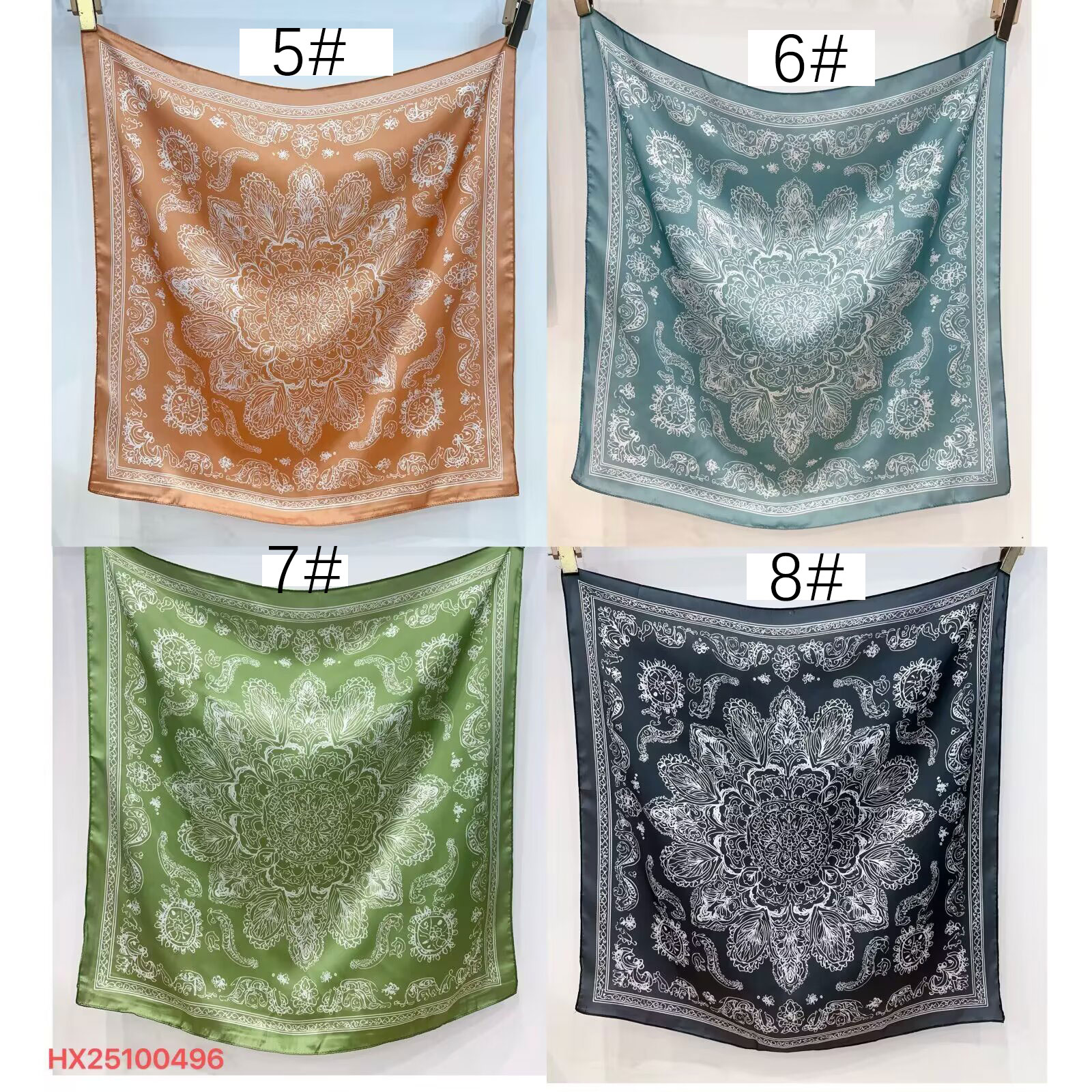 Satin Silk Like Square Scarf For Gift Giving To Friends Family And Daily Wearing