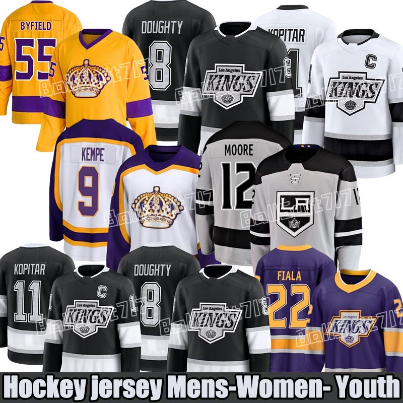 #99 Wayne Gretzky LA Kings jersey #11 Kopitar C #22 Kevin Fiala #8 Drew Doughty #9 Adrian Kempe #55 Byfield #24 Danault #96 Kuzmenko #35 Kuemper Hockey Jerseys