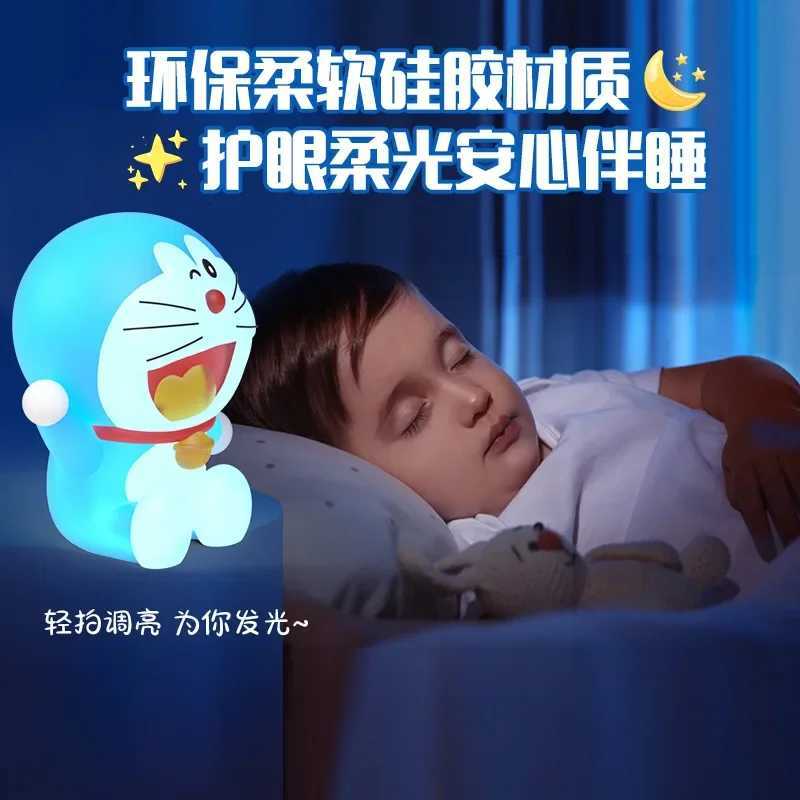 Doraemon Night Light Cartoon Silicone Lamp Pat Control USB Rechargeable Room Decor Kids Birthday Christmas Gift M251118