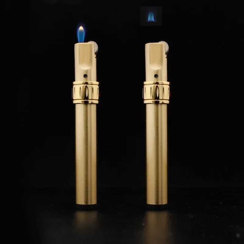JOBON Metal Ghost Flameless Butane Gas Flashlight Floating Flame Flint Lamp Grinding Wheel Inflatable Lamp Smoking Gift W250418