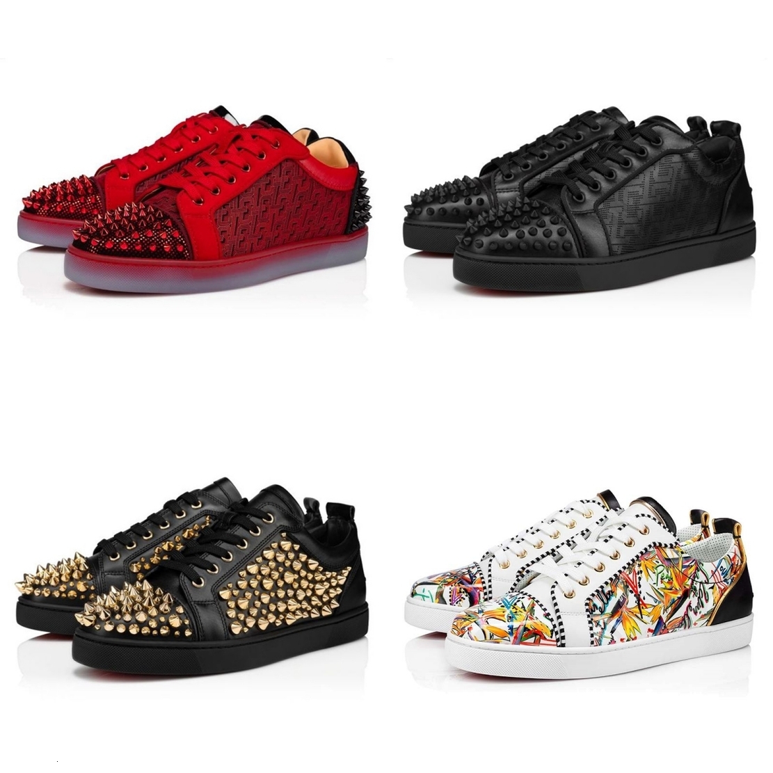 Designer Casual shoes for men women sneakers platform flat shoe fashion luxury loafers vintage trainers S red bottoms Christian Louboutins loubitons LD58