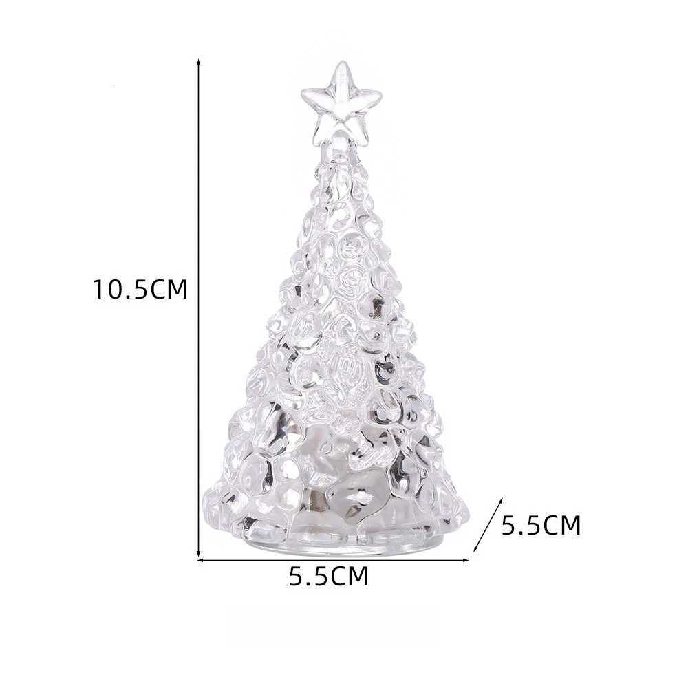 Christmas Night Light Mini Christmas Tree Design Crystal Clear Decor Festive Tabletop Decor M251118