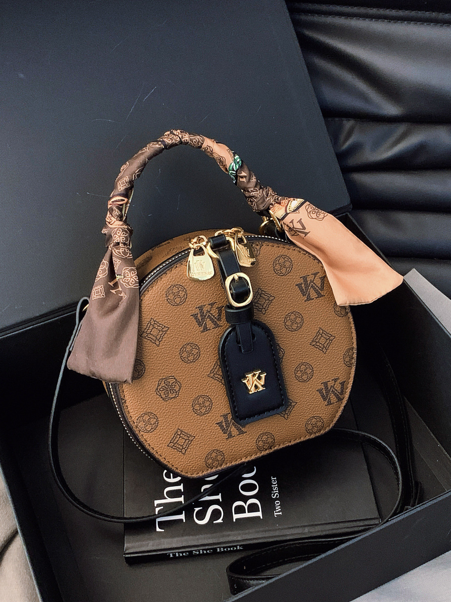 WK Top Quality Casual & Versatile Flap Tweed Puff Bird Logo Adjustable Chain Square Shoulder Leather Pinkoos Ladies Luxurious Bag