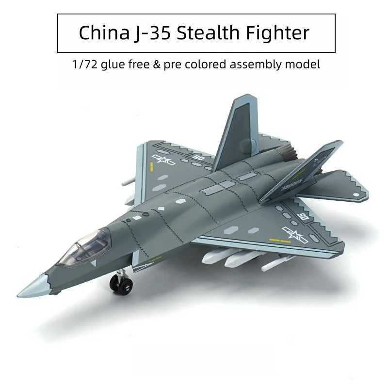 1/72 Creative Military Series Building Blocks China Stealth Carrier Based Multi-Purpose Fighter Model Toys For Boys Xmas Gifts C251118