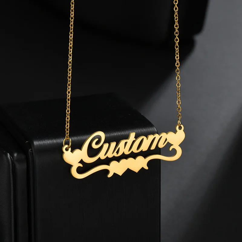 Nextvance Multiple Styles Custom Name Heart Necklace Personalized Nameplate Stainless Steel Pendant For Women Festival Gifts 250418