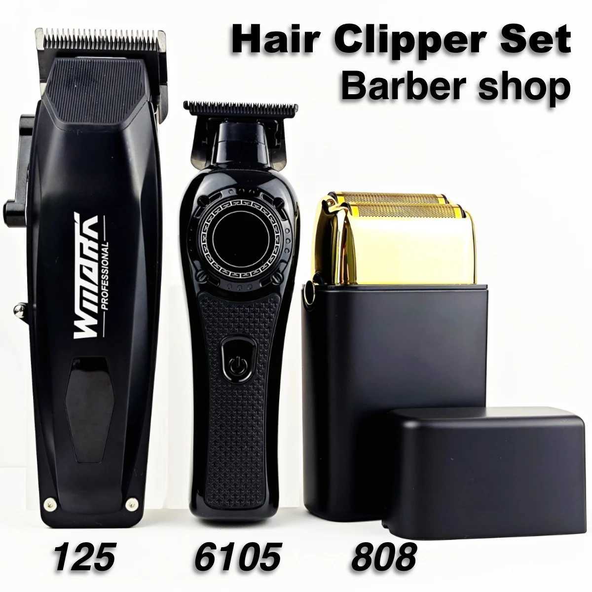 Professional Electric Hair Clipper Barber Shop Set WMARK NG-125 BRDCLIP 6105 BRD-808 Mens Beard Electric Shaver Hair TrimmerW250418