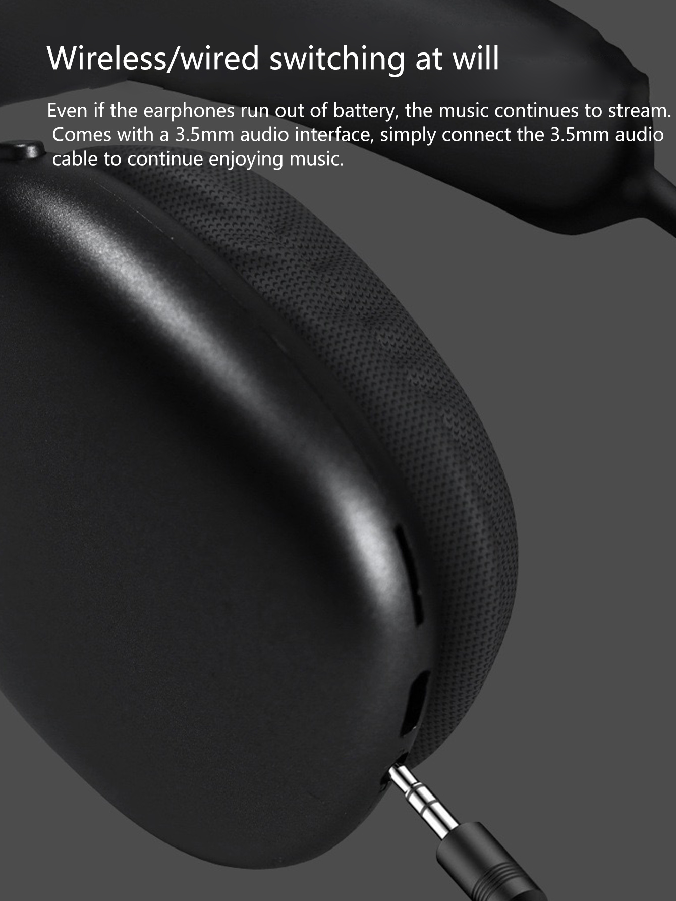 Wireless Bluetooth Headphones, over-ear Headphones with Microphone, Hi-Fi Audio Quality, Wired Headphones for School/Tablet/Travel