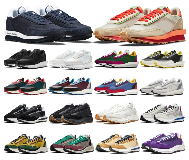 Designer LDWaffle ldv Shoes vaporwaffle 2.0 Fragment Trainers Grey Blue Pine Green Black White Gum Nylon Sesame Dark Iris Men Women Outdoor Sports Sneakers