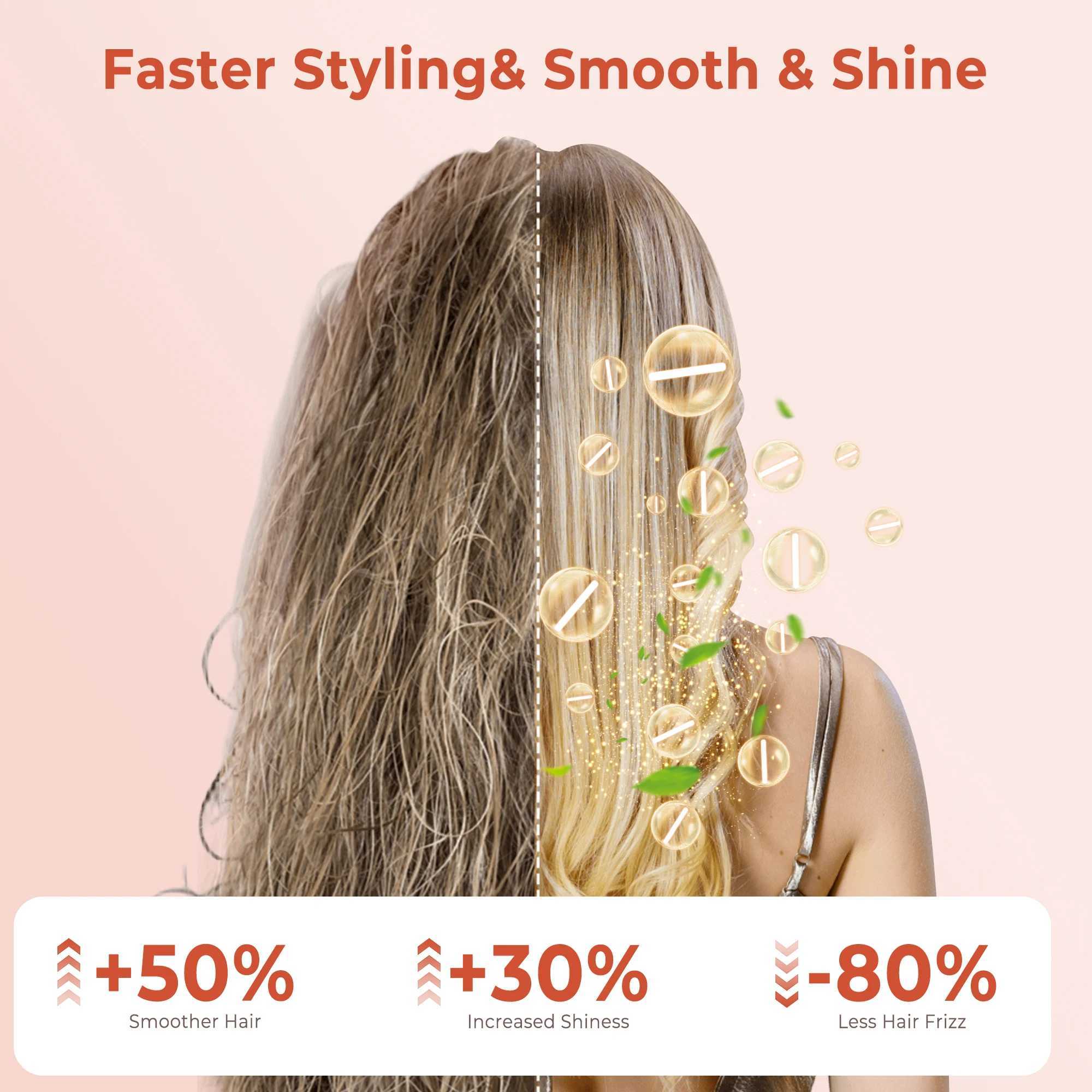 Hot brush one-step hot air brush and volumetric hair straightener professional hair straightener M250418