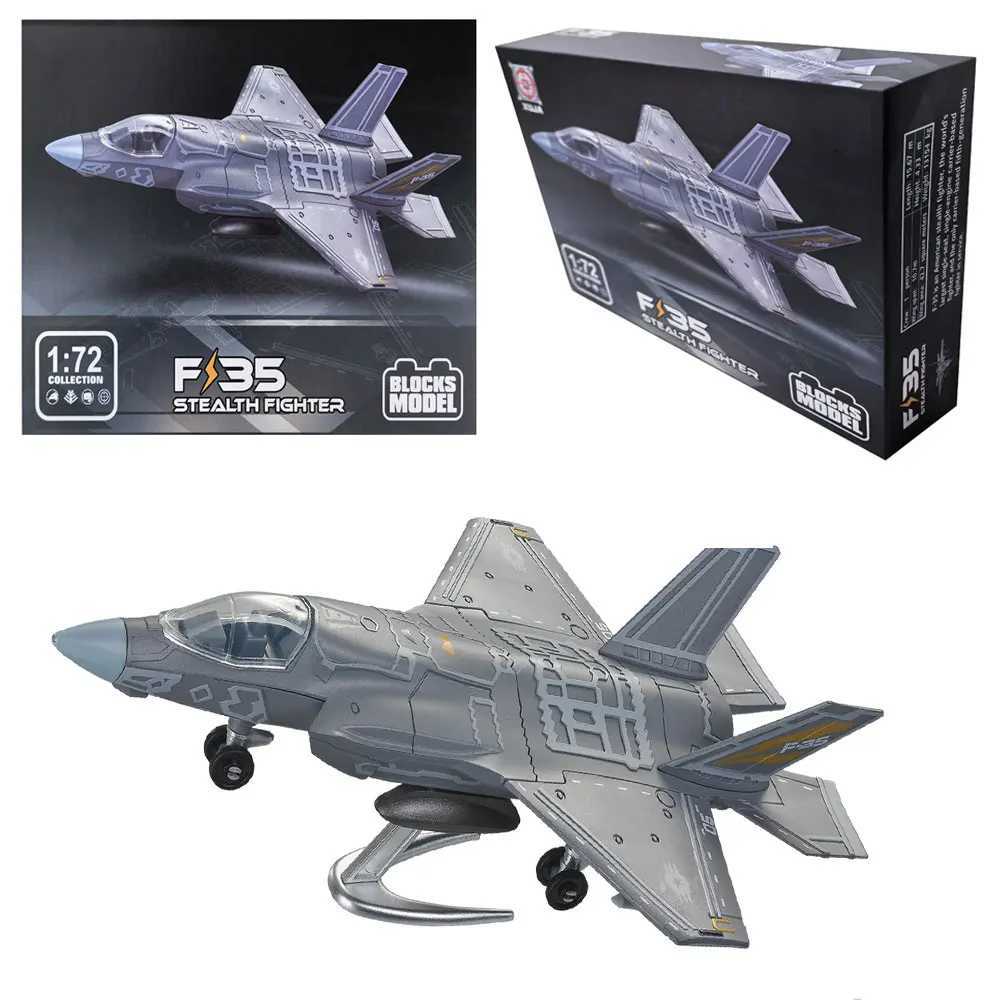 172 Scale Attack Fighter US Air Force F-35 Model DIY Assemble Die-Casting Military Toys Plane Model 3D Puzzle For Collection C251118