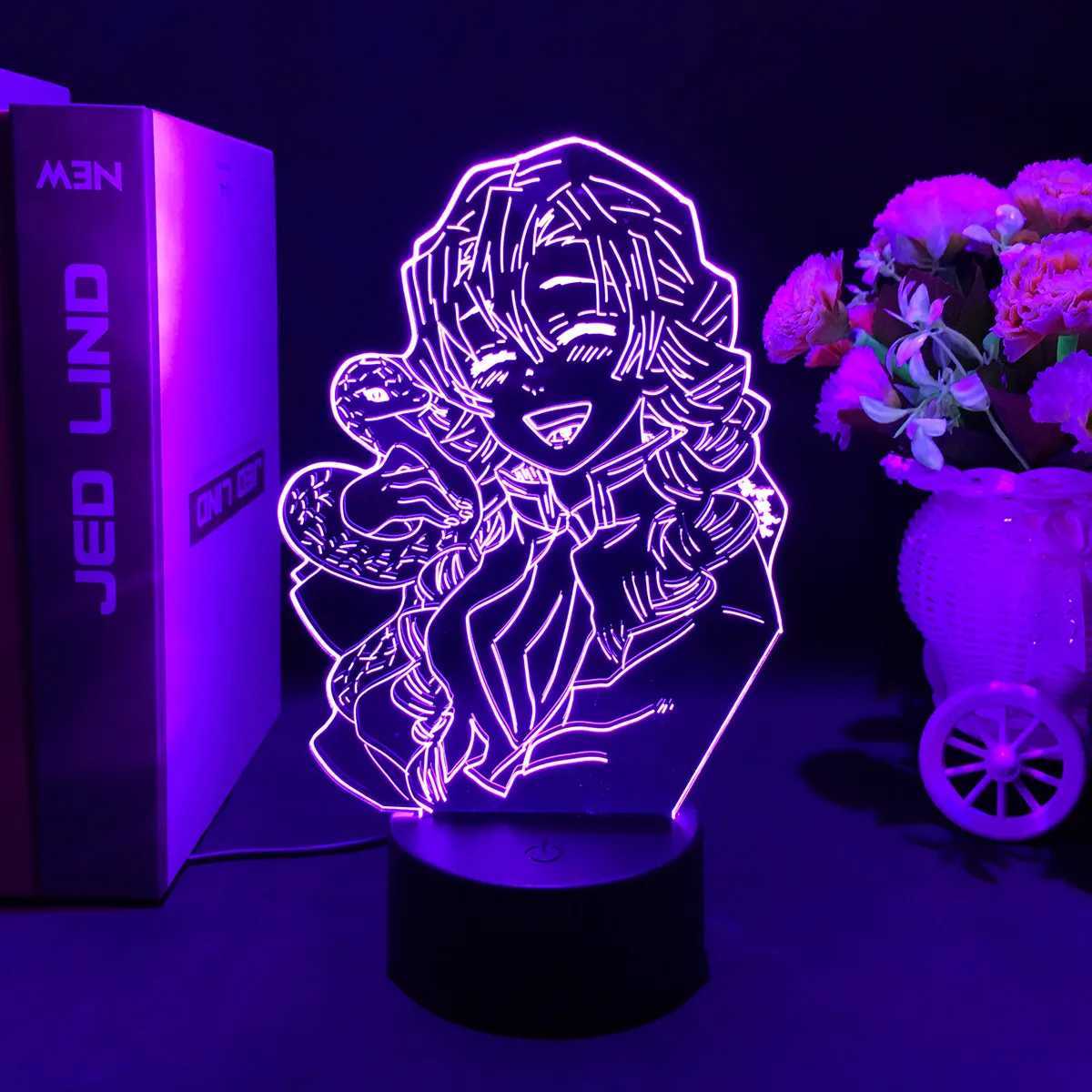 Anime Demon Slayer 3D LED Nightlight Figure for Kids Child Bedroom Decor Cool Kimetsu No Yaiba Lamp Gift Dropshopping M251118