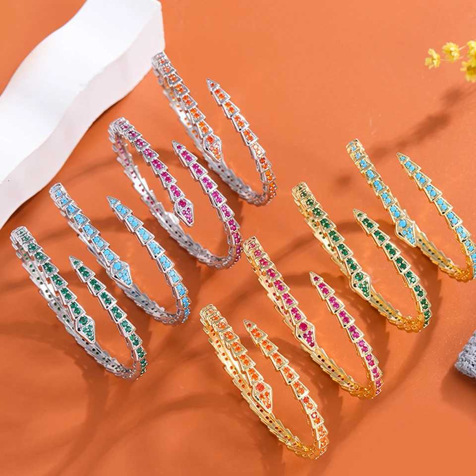 ZAKOL 2025 New Turquoise Snake Bone Bracelet for Women Unique Personalized Party Jewelry Fashion Birthday Gift W251118