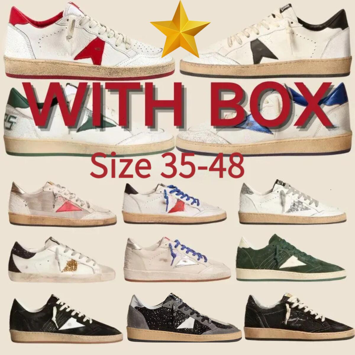 Golden Goods Designer Brand Men Women sneakers Ball Star Shoes Dirty shoes Classic Casual superstar shoes old school Sneakers do-old Italy Trainers With Box