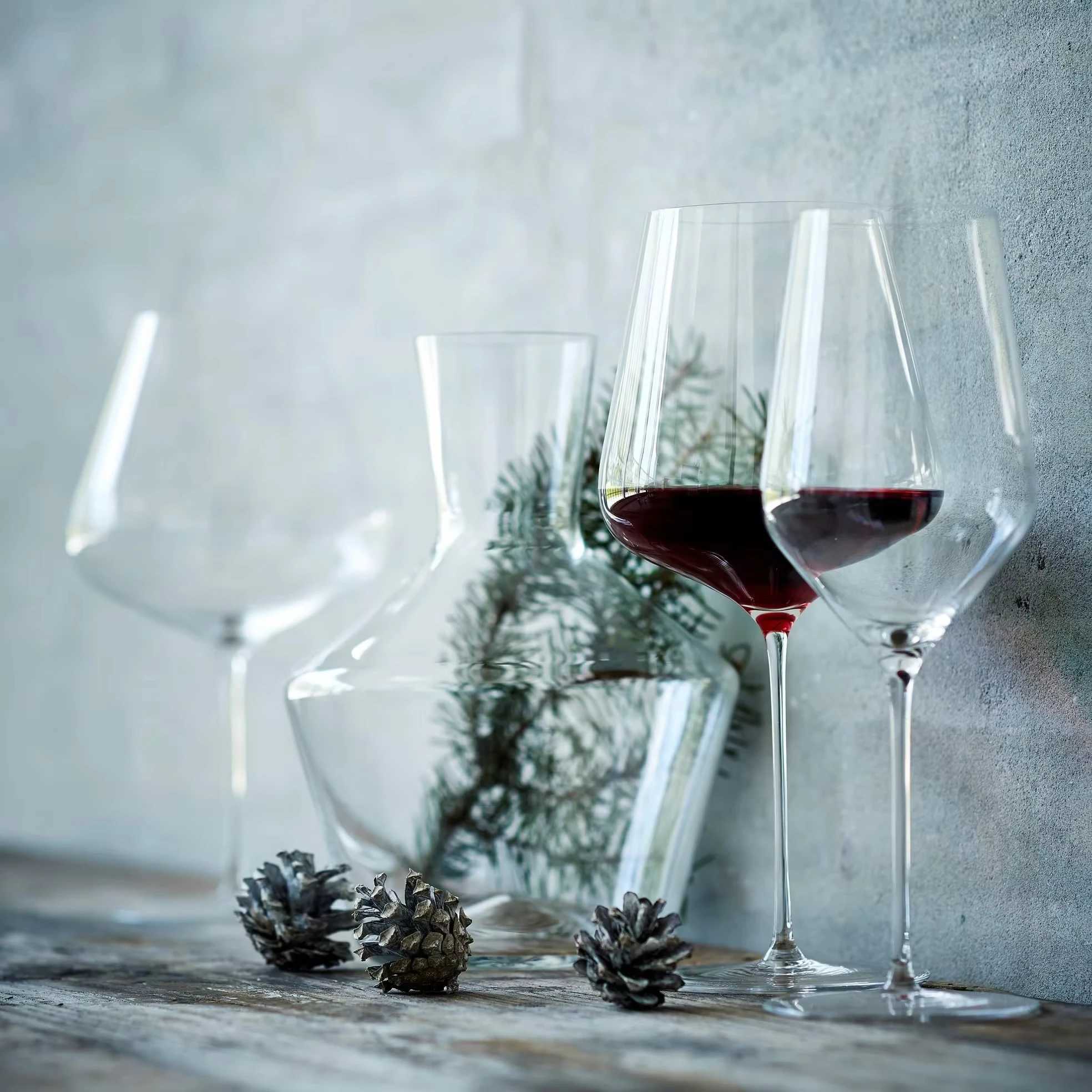High end banquet crystal glass handmade wine glass ultra-thin craftsmanship perfect and flawless Zalto style ics coastersT250418