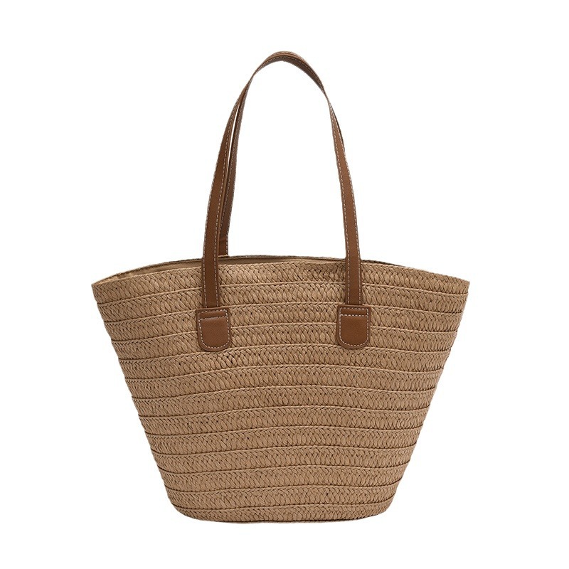 Stylish Women's Rattan Tote Bag with Adjustable Strap - Ideal for Beaches and Work