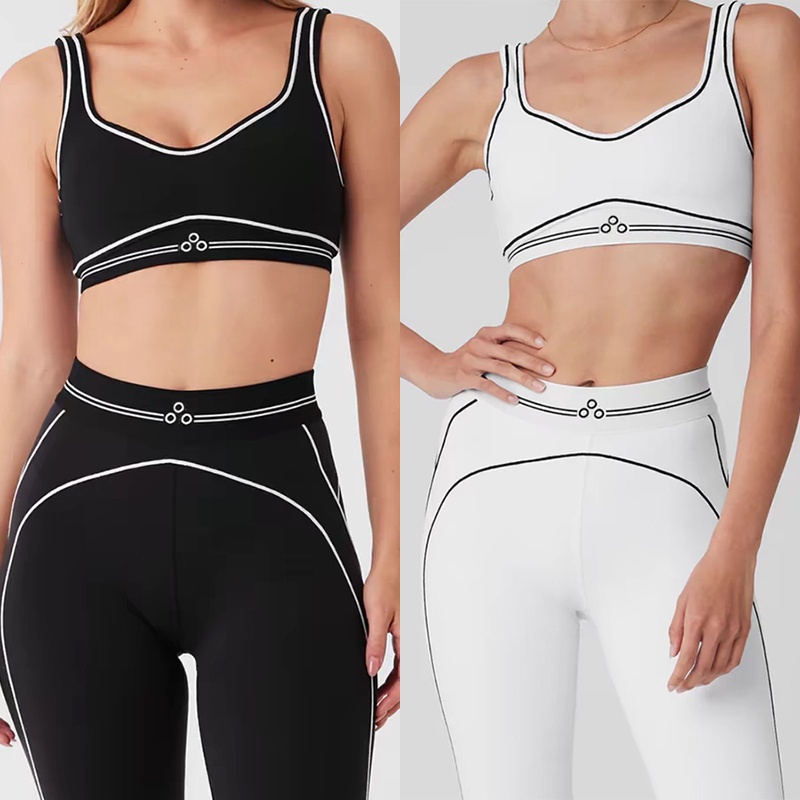 Designer Women Tracksuits Cropped Tank Tops Elastic Waist Leggings Sets Summer Gym Sport Outfits