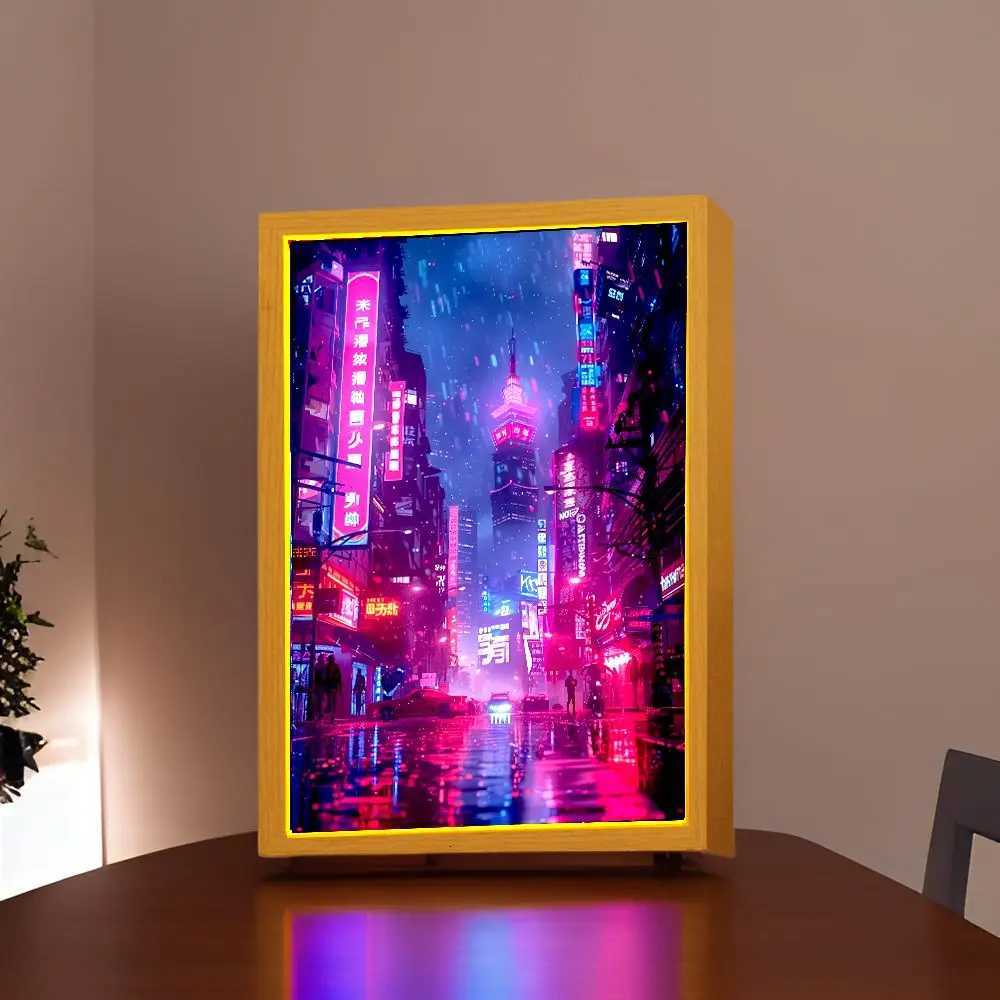 Beautiful City Changsha Light Painting Photo Frame Led Night Light Bedroom Decorate Lamps Bedside Table Moon Lamp Birthday Gifts M251118