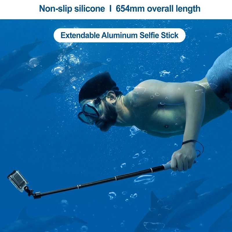 Telesin selfie stick waterproof Divng floating monopod 360 rotating ball head selfie stick suitable for DJI Osmo Action Insta360 Z250418