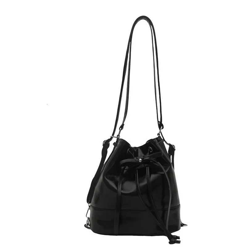 New Casual Backpack Drawstring Bucket Bag Fall New Style Versatile Leisure Double Shoulder Bag for Class Trendy Minimalist StyleW251118