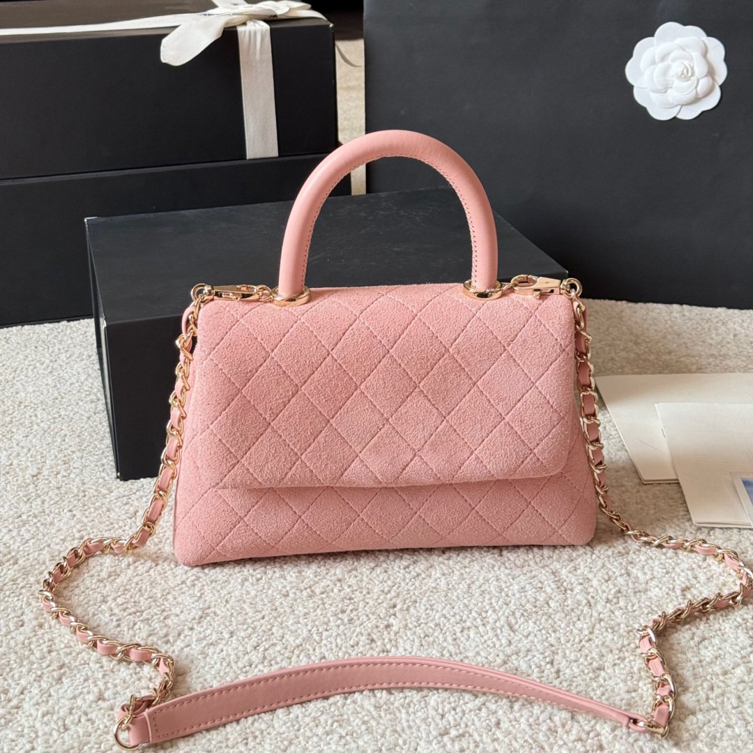 Luxury Top Handle women handbag Totes Bags Designer Mini Shoulder Bag Gold Hardware Suede Calf Leather weave Chain Handle Single Flap Crossbody Wallet 23x14cm