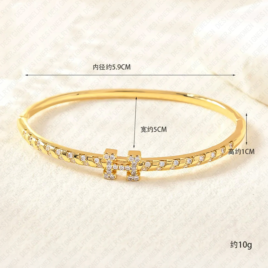 Designer Bracelet Bracelet for Women Diamond Bangle Letter Bangles Personalized Initial Bangles Luxury Jewlery Designer for Women Elegant Timeless Gif