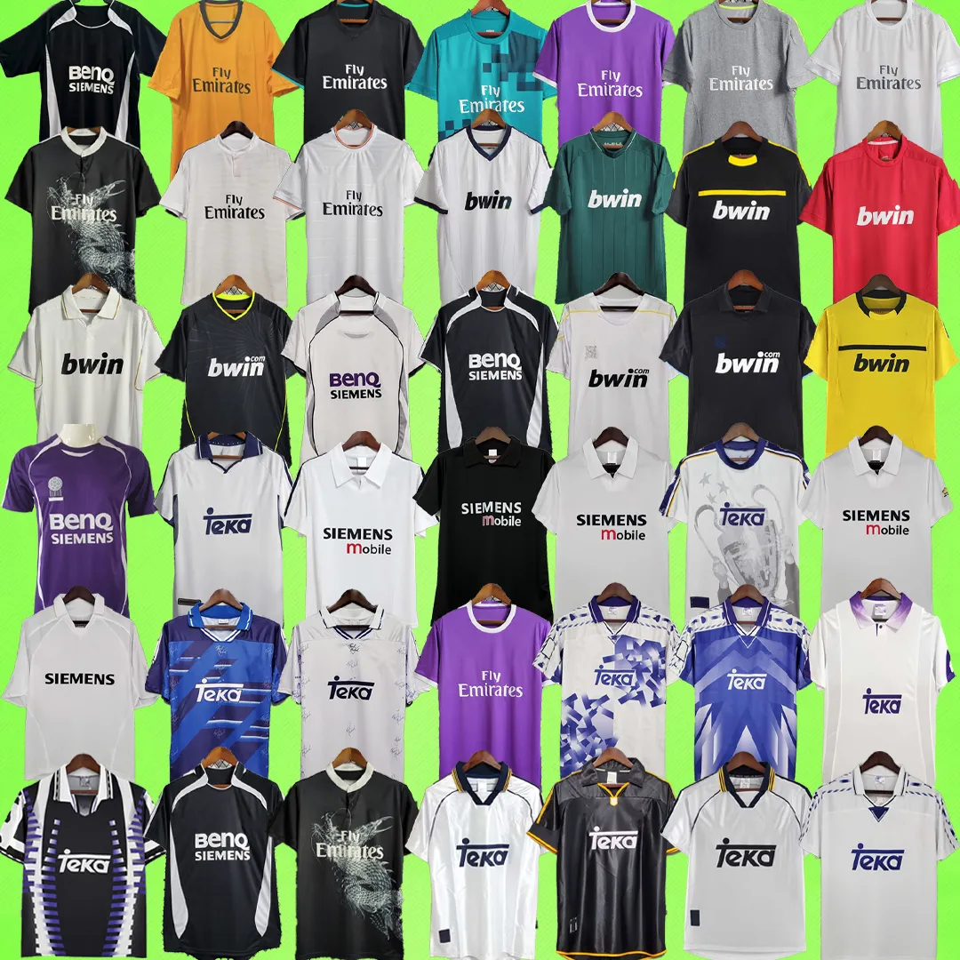 ReAlMadrid Retro Soccer Jerseys 1992-2018: RONALDO RAUL FIGO ZIDANE SUKER R.CARLOS KAKA BALE KROOS