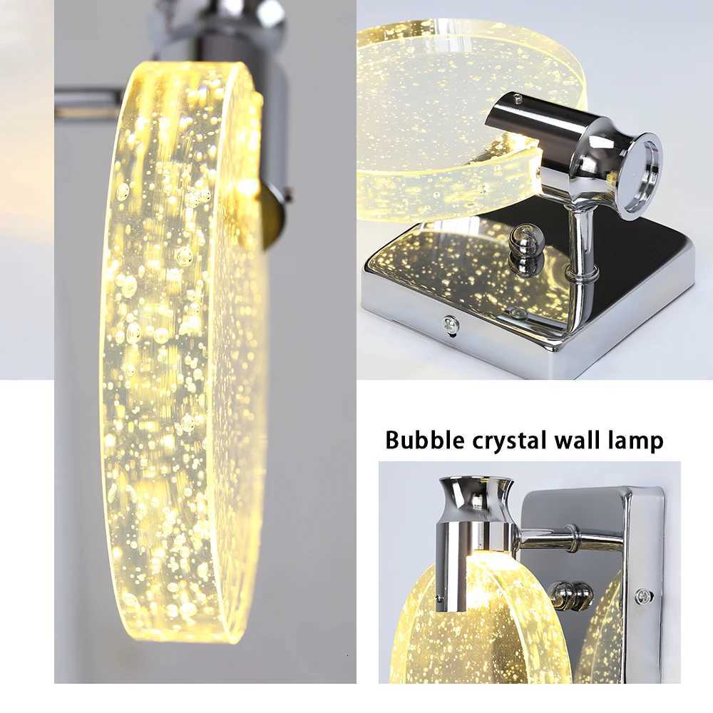 Modern Crystal Interior LED Wall Light Sconces Lamp AC 85-265V Gold Silver Indoor Home Decor Items Room Decoration LED Wall Lamp M251118