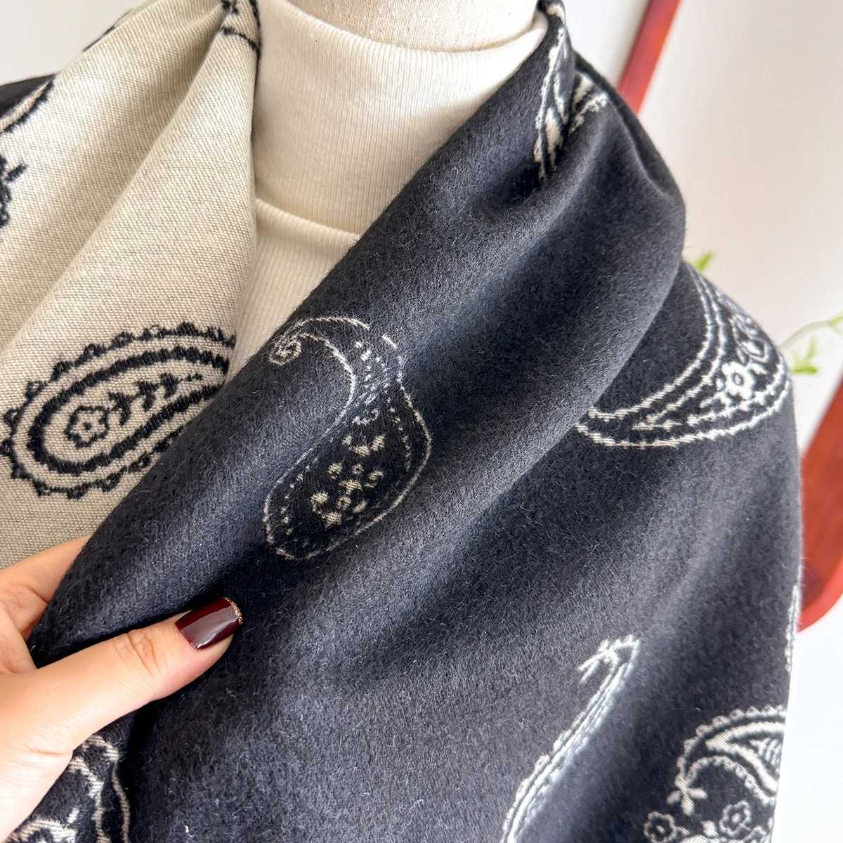 Luxury Winter Cashmere Scarf Women Design Warm Pashmina Blanket Poncho Scarves Female Paisley Print Shawl Thick Foulard BufandaXJ251118 - view 7