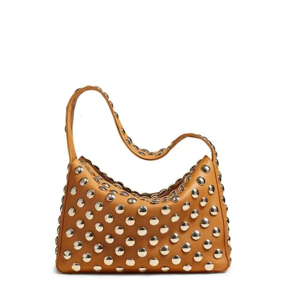 Fashion Rivet Women Shoulder Bags Punk Style Lady Handbags Pu Leather Pillow Shaped Female Trend Underarm Bag