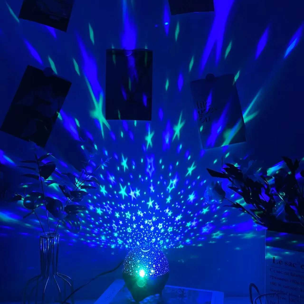 RGB Night Lights LED Projector Light Starry Moon Galaxy Projection Lamp 5V USB for Kids Present Christmas Gift Room Decorations M251118