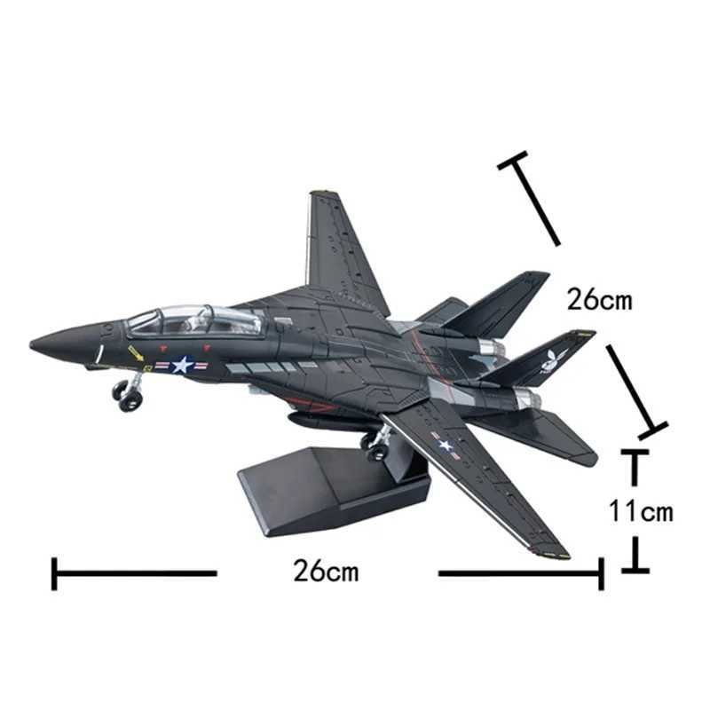172 Creative Military Series Building Blocks New Black F14 Panda Multi Purpose Supersonic Fighter Model Toys For Kids Xmas Gift C251118