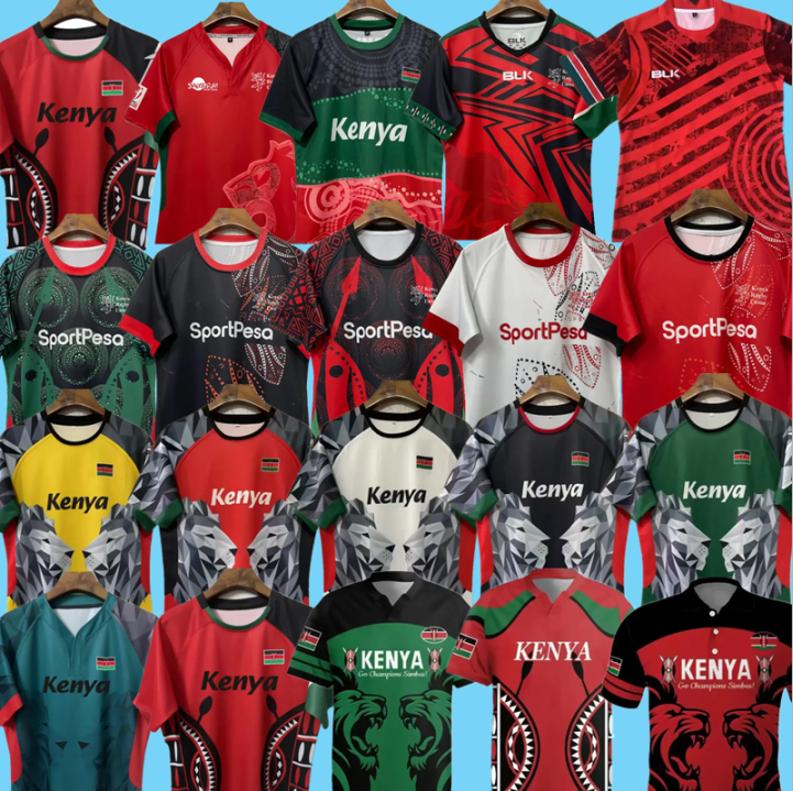 New S-5XL 24 25 26 27 Kenya Rugby jerseys shirts T 2024 2025 2026 2027 Mens t shirts Training uniform home away retro black red yellow green white men Rugby jerseys uniform
