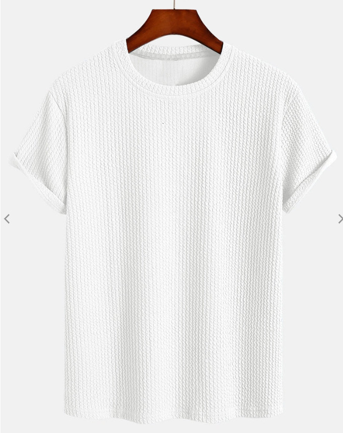 Summer Mens Loose Round Neck T-shirt 240824
