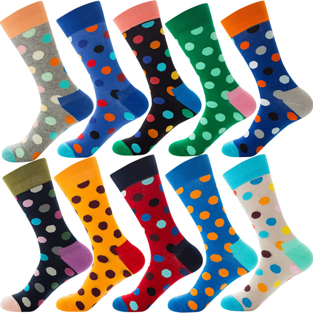 New autumn Diamond Mens socks Christmas animal fruit socks food dots