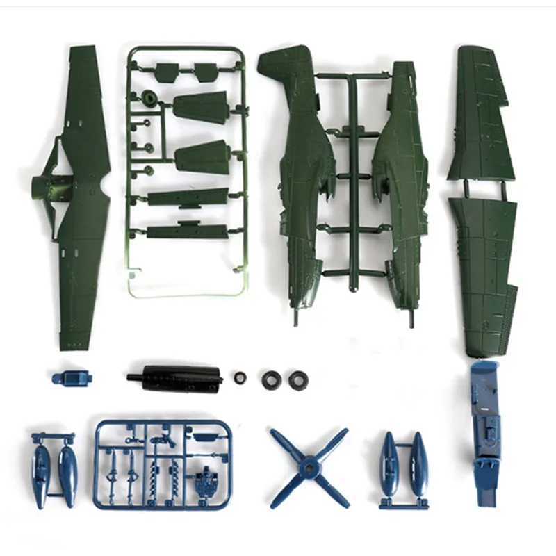 4D 1/48 WW II Fighter BF-109 Spitfire F4U Hurricane P-51 Assembly Puzzle Model Military Airplane Toy C251118