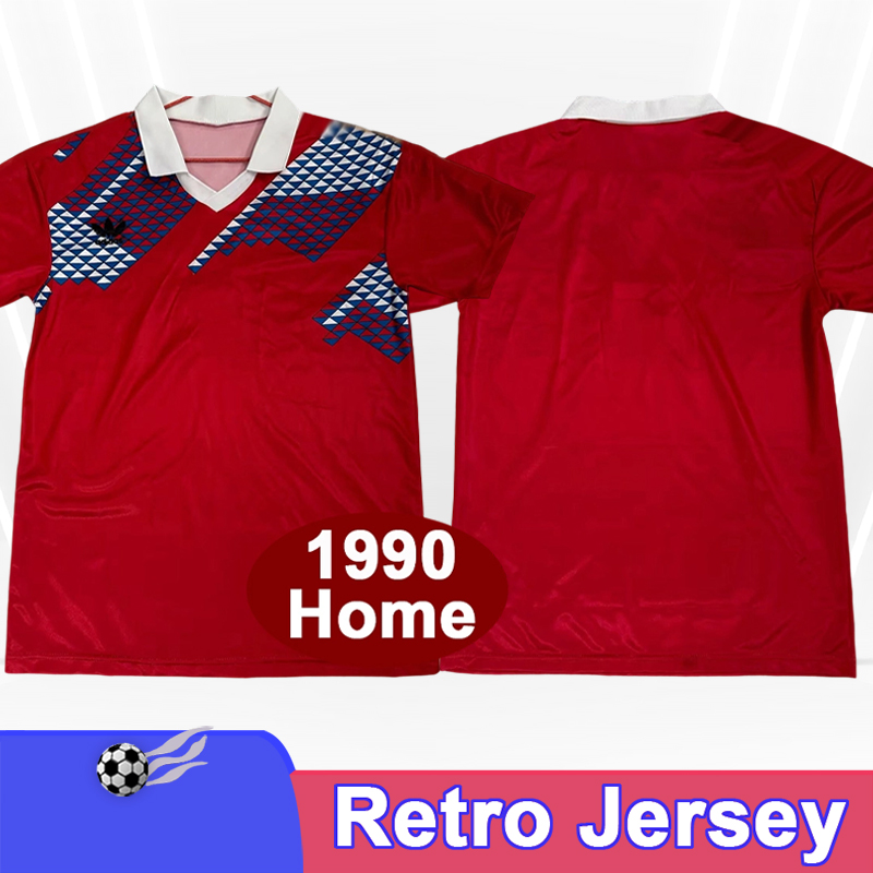 1990 Czechoslovakia Mens Retro Soccer Jerseys National Team Home Vintage Football Shirts Adult Uniforms