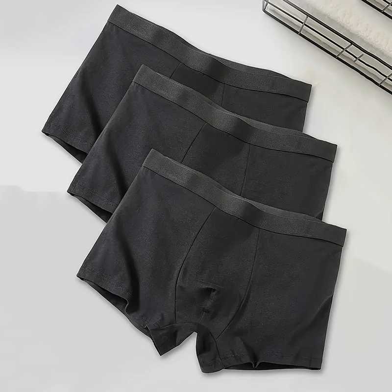 3-Piece Set Of Mens Black Sexy Boxer Shorts Soft And Breathable Casual Underwear Mens Comfortable Boxer ShortsW251118
