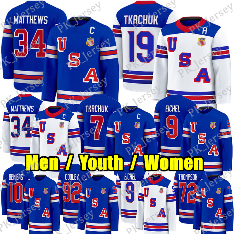 #34 AustonS MatthewsS USA Team 2026 Olympices hockey jersey #43 Quinn Hughes Jack Eichel Charlie McAvoy JT Miller Matthew Tkachuk Cole Caufield Clayton Keller jerseys