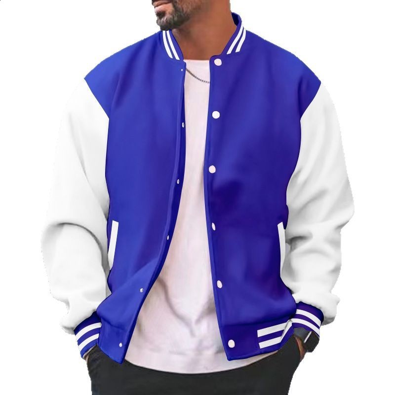Mens autumn and winter jackets trendy hoodies casual and versatile mens loose fit youth cardigans baseball jackets jackets 240703