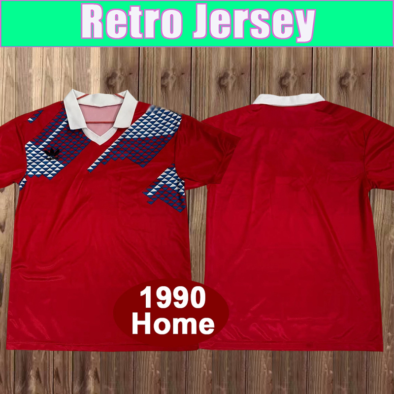 1990 Czechoslovakia Mens Retro Soccer Jerseys National Team Home Vintage Football Shirts Adult Uniforms