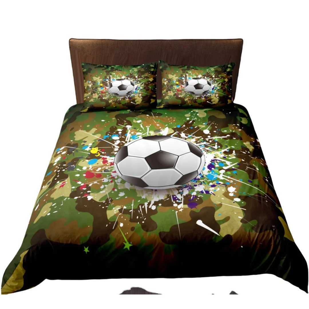 Bedding Set Football Pattern Duvet Cover Kids Adult Bed Set Room Decor Four Season 1 Duvet Cover1-2 cases Or SetM251118