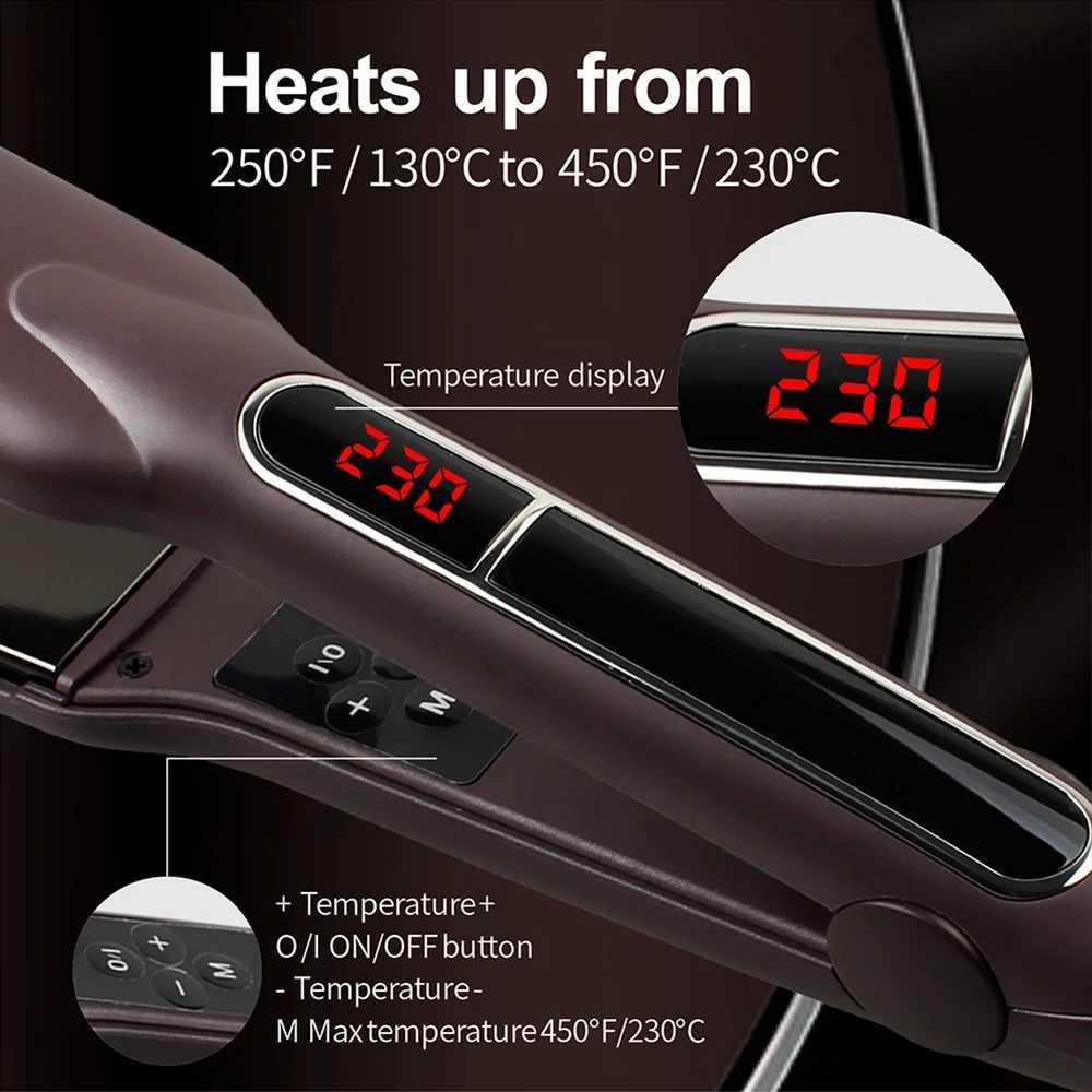 Professional Hair Straightener Curler Wide Plate Ceramic Hair Flat Irons Keratin Treatment 230 MCH Fast Heating Salon Styler W250814