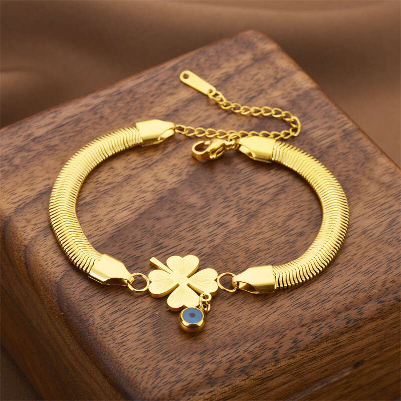 Designer Bracelet Luxury Bangle Jewelry Niche Stainless Steel Fade Resistant White Mother Of Pearl Double Layer Stackable Fashion Bracelet Chic for Wo