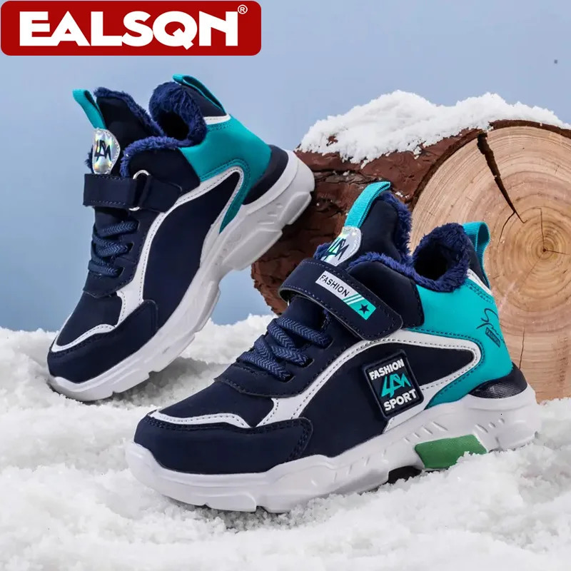 Children Winter Casual Shoes Warm Cotton Sneakers for Kids Boys Fashion School Walking Shoe Plush Lining 251114 XJ260303