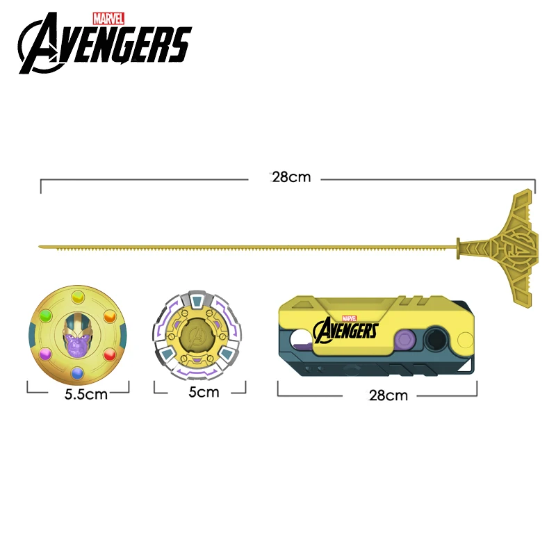 Marvel Avengers Thanos Style Beyblade Battle Game Beyblade launcher 4PCS Fidget Spinner Movie Peripheral Toy Set Boys Gifts