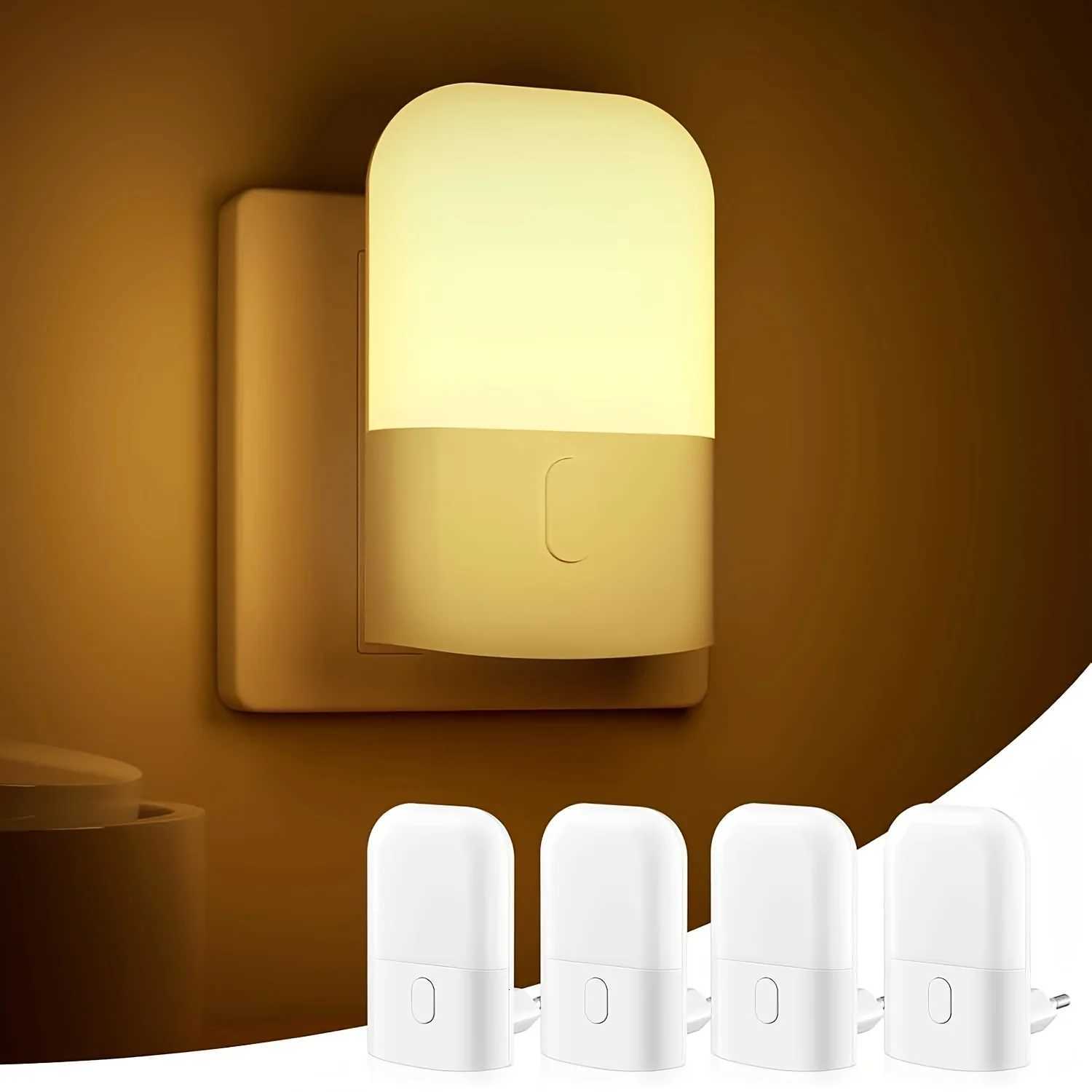 1/2 Set 05W Energy Saving Night Light Plug-in LED Feeding Socket Lamp Indoor Lighting Bedroom Night Bedside Lamp EU M251118