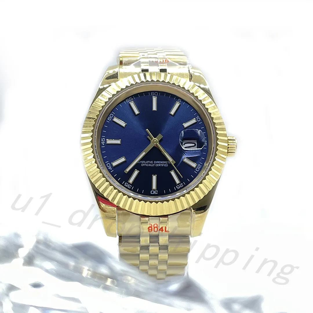 Lovers Watch Luxury Designer Sports Casual Automatic Movement Stainless Steel Gold Watch 41mm 36mm Super Glow Sapphire waterproof Classic Watch 01