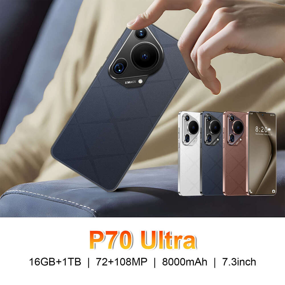 New mobile phone P70 Ultra 2+16GB true perforated large-screen Android smart phone in stock