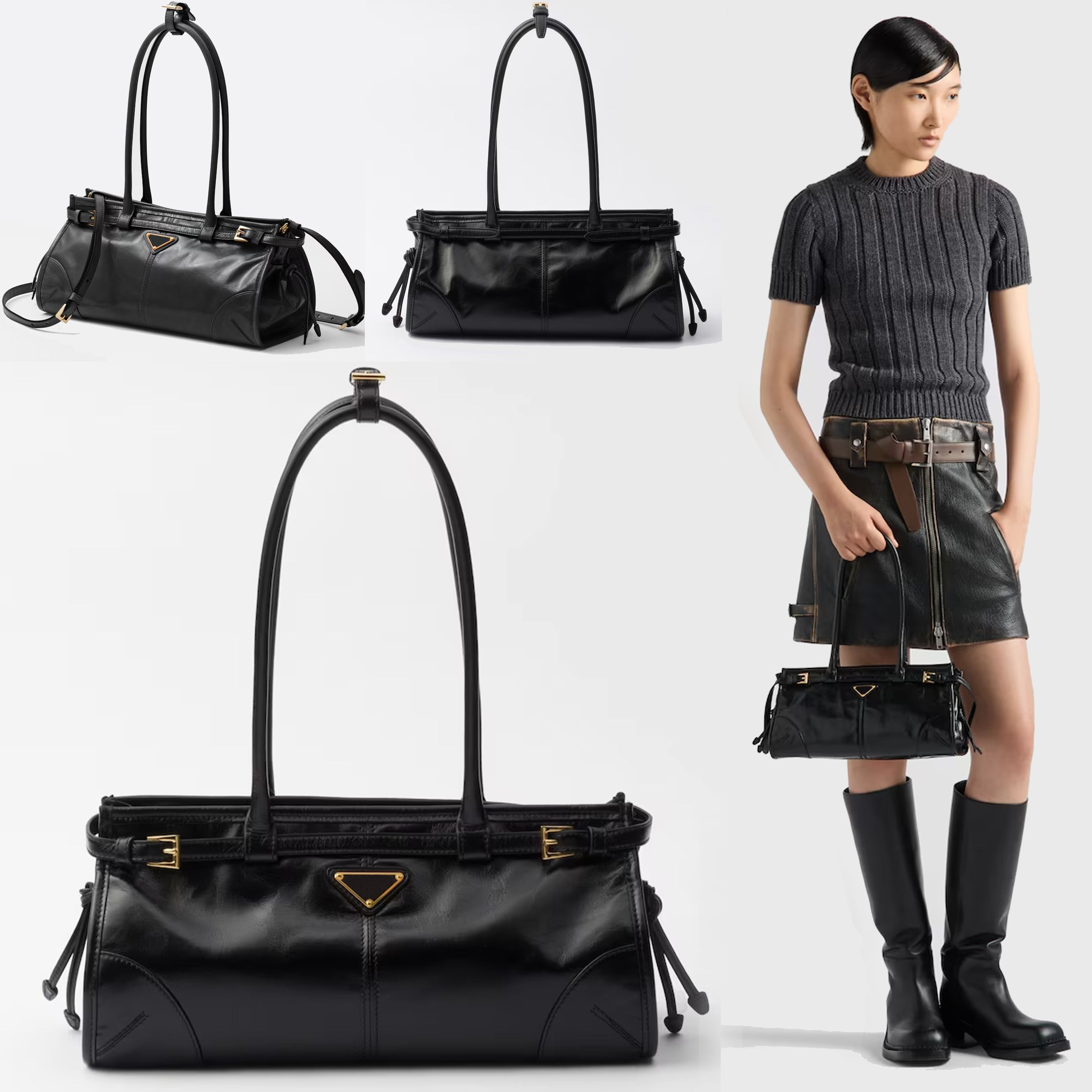 Designer Tote Bag for Women - High-Quality Metallic Leather with Solid Colors Handbag