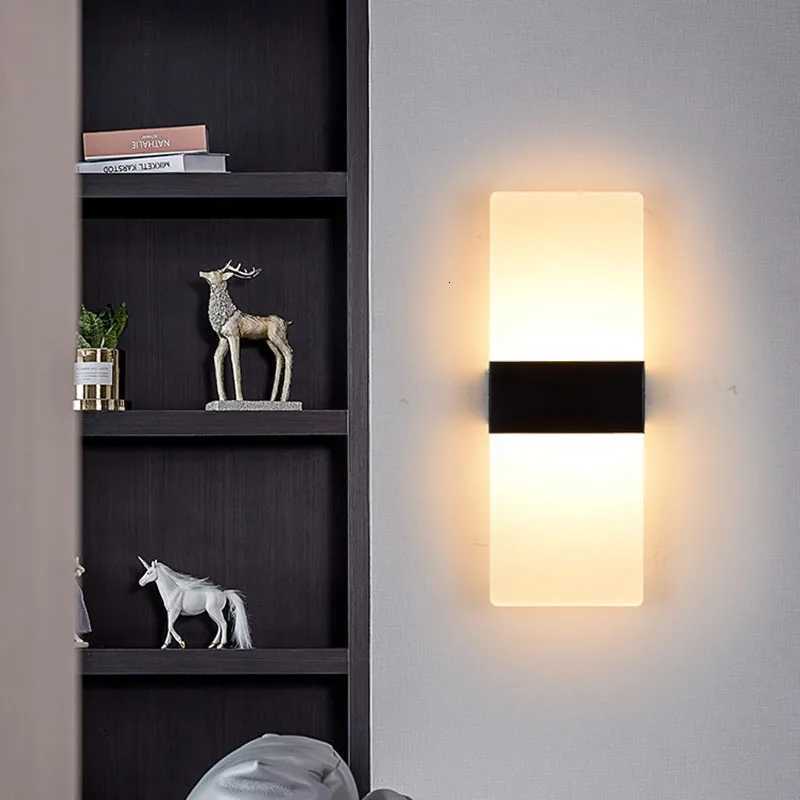 Right Angle wall lamp led acrylic 4/6/12/18W Modern simple interior bedroom living room bedside corridor Door Hotel AC90-260V M251118